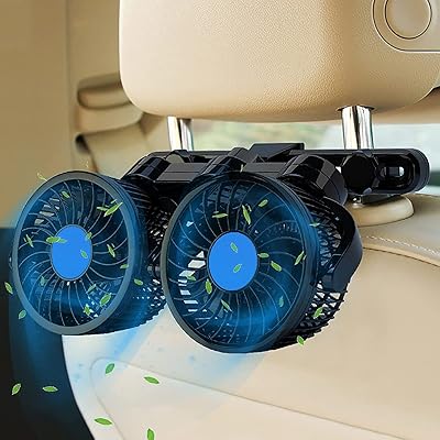 Yardhobby car fans for rear bench, portable car holder headrest, 360-degree rotary rear car tour, 12V air coolant for vehicles, SUV, motorhome, boat.. Shop like never before with DIAYTAR NIGERIA's comprehensive marketplace and budget-friendly shipping.