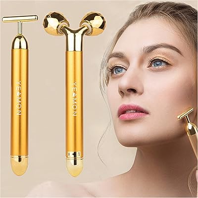 Facial masseur with 24 carat gold pulses 2 in 1 roll.. Shop from anywhere in Nigeria with DIAYTAR's extensive selection and budget-friendly shipping options.