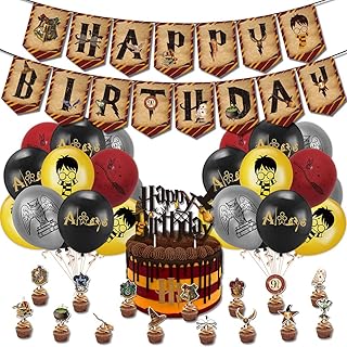 Birthday decoration set Goodrun Harry Potter 39 Banner Pieces Happy Birthday Harry Potter, Balloons, Cupcake Cards and Birthday Festival Decorations on the theme of the children's magician.. Get more for less on DIAYTAR Nigeria — Nigeria’s favorite e-commerce platform.