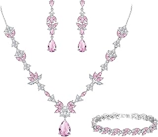 Set of marquise wedding jewelry in cubic zirconia in the shape of a flower and earrings, metal crystal, artificial pearls, cubic zirconia.. Your trusted e-commerce destination, DIAYTAR NIGERIA offers extensive variety with reliable shipping.