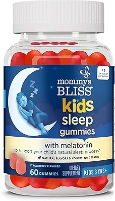 Mommy's Bliss Melatonin Sleep Gummies for children: without coloring, aromas or artificial gelatin, strawberry flavor, 3 and over, 60 gums.. Unlock endless possibilities with DIAYTAR NIGERIA's affordable marketplace and reliable delivery service.