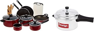Prestige - Classic 16 -room kitchen battery + popular pressure cooker, 4.0 l.. Shop with intention at DIAYTAR NIGERIA, offering thousands of products at budget-friendly prices.