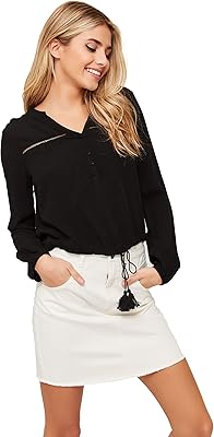 Ardène women's blouse, size L, black.. Shop from our extensive catalog at DIAYTAR NIGERIA and enjoy doorstep delivery in just 5-8 days.