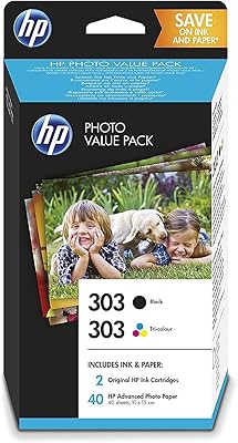 Economic Pack HP Photo Z4B62EE 303, black and tricolor, multiple pack.. Shop the future with DIAYTAR NIGERIA - thousands of products, unbeatable prices, delivery within a week.