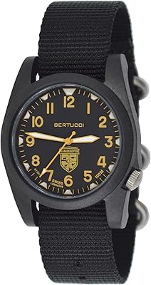 Bertucci Gamekeeper 13371 Unisex watch with black nylon bracelet and black quartz dial/khaki.. Find quality and variety without breaking the bank — only on DIAYTAR Nigeria.