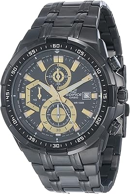Casio dressed watch for men analog in stainless steel EFR-539BK-1AVUDF.. DIAYTAR Nigeria: Great value, fast delivery, and endless options.