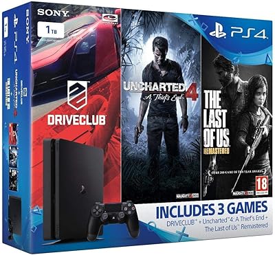 Pack gamer slim sony playstation 4 1 to (uncharted 4, the last of us, drive club).. Experience the power of choice with DIAYTAR NIGERIA's vast catalog and affordable 5-8 day delivery.