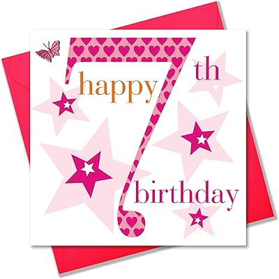 Birthday card for girls from Claire Giles 7 years old, age07g.. Enjoy effortless shopping and speedy delivery with DIAYTAR Nigeria.