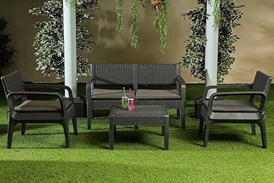 Set of fabric and plastic garden sofas Pan Emirates Norwood (2+1+1+C.T).. Shop with purpose at DIAYTAR NIGERIA and discover a world of products at budget-friendly prices.