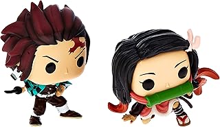 Funko Pop Animation: Demon Slayer Tanjiro and Nezuko, exclusive pack of two, multicolored.. Shop smart with DIAYTAR NIGERIA, offering a vast product range delivered to your doorstep within a week.