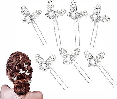 10 pieces of bridal hairstyles hair pins in crystal pearls.. DIAYTAR Nigeria: Discover more, spend less, and enjoy delivery within 5–8 days.