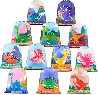 Set of 12 dinosaur birthday birthday bags with tightening cord, Dino candy bags for boys and girls, Dino backpack, children's birthday party supplies, birthday party for children.. DIAYTAR NIGERIA makes online shopping accessible to all with budget-friendly prices and reliable delivery.