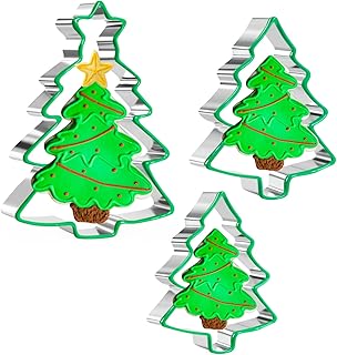 Orardk Christmas tree-shaped cookie cutter set, 3 stainless steel cookie cutters with flexible silicone edge.. Shop from thousands of products at DIAYTAR NIGERIA and enjoy budget-friendly nationwide delivery.