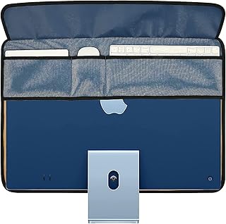 Wesbapink dust cover for computer screen for 24-inch iMacs PU leather cover with pocket.. Experience satisfaction guaranteed with DIAYTAR NIGERIA's comprehensive platform and quick delivery.