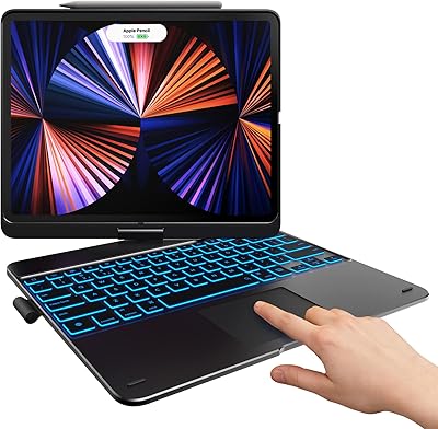 Typecase Touch for iPad Pro 12.9 2021 with keyboard and trackpad, magic keyboard style, smart backlit keys, 360 ° rotary keyboard for iPad pro 12.9 (2018-2021), compatible with Apple Pencil (Black).. Why pay more? DIAYTAR Nigeria gives you the best for less.