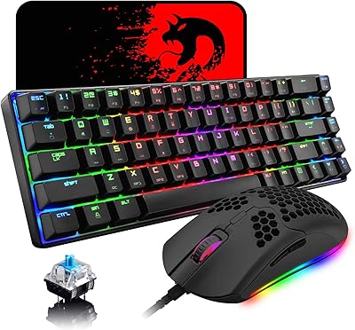 Mechanical keyboard with blue switch 60% 68 Type keys.. Discover endless possibilities with DIAYTAR NIGERIA's comprehensive selection and reliable shipping.