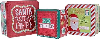 Gigognes Christmas cookie boxes with a square design, set of 3 (Santa Van).. DIAYTAR NIGERIA: Making online retail accessible to all with affordable nationwide shipping.