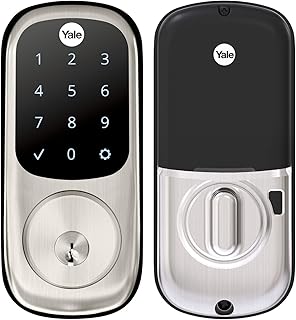Yale Assur Lock - Touch keyboard door lock in satin nickel.. DIAYTAR NIGERIA: Where affordability meets variety, with thousands of products delivered in less than 8 days.