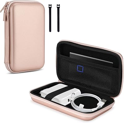 Procase transport case for macbook air/pro adapter, Magsafe2, Magsafe charger for iPhone 12/12 pro, USB C hub, Multiport USB adapter, Portable EVA bag, 2 Liaison cables - Rose gold.. DIAYTAR NIGERIA redefines convenience with our diverse marketplace and affordable nationwide shipping.