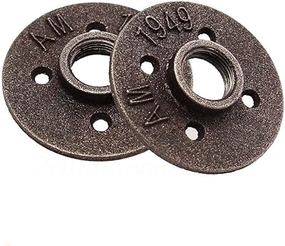 3/4 \ "dn20 floor flange, vintage -style malleable cast iron hose flange with threaded hole for DIY, furniture, shelves decoration (2).. DIAYTAR NIGERIA transforms how Nigerians shop with our affordable prices and dependable shipping times.
