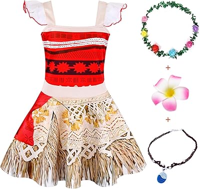 Em's parley Moana dress for girls, Halloween cosplay princess costume, summer beach dress.. DIAYTAR NIGERIA brings affordable products to every doorstep with our reliable 5-8 day shipping.