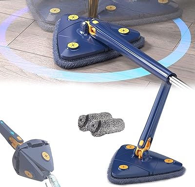 Adjustable triangular cleaning mop with automatic water pressure function, long handle wrap for roof window and walls with reusable mop heads (please use according to the description).. Get top brands at bottom prices, only on DIAYTAR Nigeria.