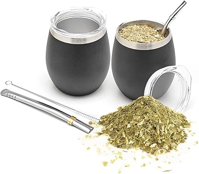 Set of cups and Bale Modern Mate Bombilla (Yerba Mate cup).. DIAYTAR NIGERIA: Your affordable marketplace with reliable 5-8 day shipping across Nigeria.