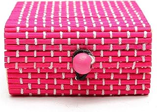 Yukema jewelry storage box, colored wooden jewelry storage box for riding storage, necklaces and earrings (color: pink).. Embrace the convenience of DIAYTAR NIGERIA with thousands of products at your fingertips, delivered nationwide.