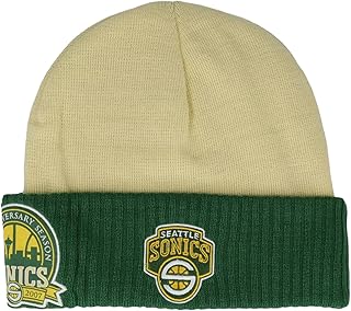 Adult Seattle Supersonics Off White Knit Hardwood Classics Bonnet Bonnet One size, green, one size.. DIAYTAR NIGERIA brings the marketplace to every Nigerian home with affordable prices and quick delivery.