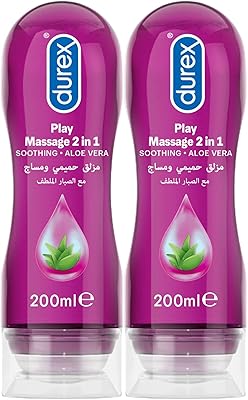 Lubricant Durex Play Massage 2 in 1, soothing with aloe vera extract - 200 ml (double pack).. DIAYTAR Nigeria: Shopping that fits your budget and your schedule.