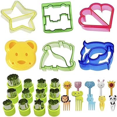 U-Home Set of 28 sandwich cookie cutters, mini fruit and vegetable cookie cutter, sandwich-hab cutter with 10 cartoon cure.. No hassle, just shopping — DIAYTAR Nigeria delivers in under 8 days.