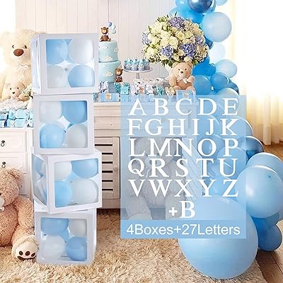 Decoration boxes for prenatal fisting fision with 27 letters (4 rooms, white and transparent).. DIAYTAR NIGERIA: Where value meets variety with reliable nationwide delivery in under 8 days.
