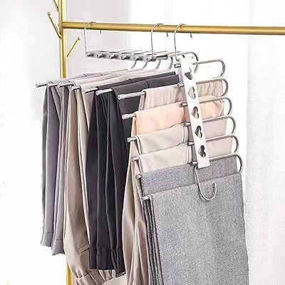 Holder for space -saving pants - Package of 2 hangers for scarves for the organization of the cupboard - fittings for jeans and scarves for space -saving pants - Handle for pants inappropriate for the organization of the cupboard.. Experience the convenience of boundless shopping with DIAYTAR NIGERIA's vast selection and quick delivery.