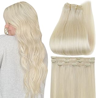 Extensions of Brazilian human hair Full Shine with individual clips in 3 pieces of platinum blonde, human hair extensions with double clip with lace 10 "length 50g.. Shop with purpose at DIAYTAR NIGERIA and receive products at unbeatable prices within the week.