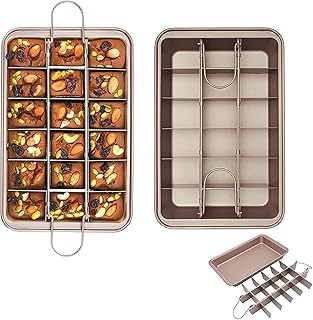 Brownie cake pan, non-stick brownie mold with separators, 18 pre-tranched pastry molds, muffin mold solution, square pastry mold with integrated cut, carbon steel cooking tools for baked cooking, 12.. Experience shopping freedom with DIAYTAR NIGERIA's comprehensive platform and reliable shipping service.