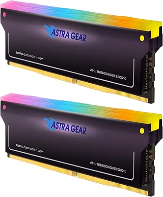 Astra Gear RVB 16 GB office RAM module (2 x 8 GB) DDR4 3 200 MHz (PC4-25600) UDIMM (AHL16E6SC8G8G32K).. DIAYTAR NIGERIA: Where value shopping meets reliable 5-8 day delivery across the nation.