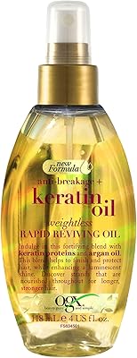 OGX hair oil, anti-break + keratin oil, quick repair spray, 118 ml.. Experience shopping freedom with DIAYTAR NIGERIA's comprehensive platform and reliable shipping service.