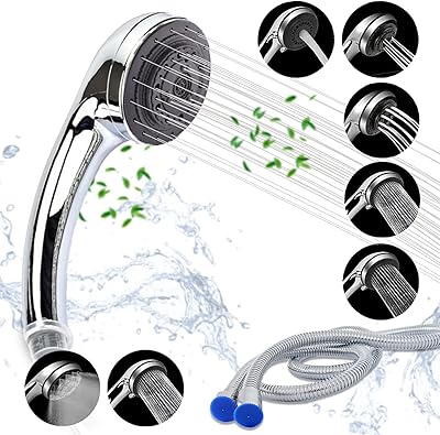 Hyperion high pressure shower head with 7 modes - shower head with hand jet - hand shower head with pipe and jet spa mode.. From fashion trends to home essentials — find it on DIAYTAR Nigeria.