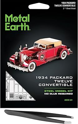 Fascination Metal Earth 1934 Packard Twelve Convertible 3D Metal Model Kit with epilate pliers.. DIAYTAR NIGERIA: Where quality meets affordability, with thousands of products delivered in less than 8 days.