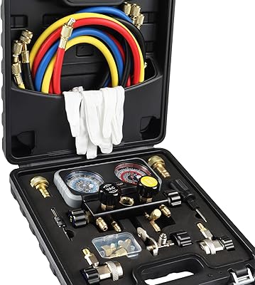 Lichamp AC R1234YF R134A Lichamp Kit, Auto collector gauge with 4 valves compatible with R1234YF R134A and R404A, loading and evacuation of car.. DIAYTAR NIGERIA brings the marketplace home to you with affordable prices and delivery in 5-8 days.
