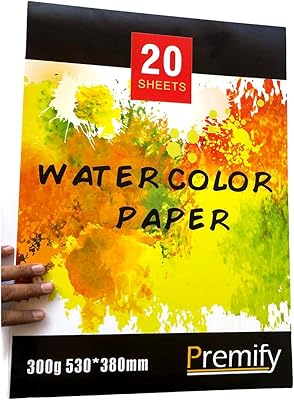 Large block of 4K Premify 15 "x 21" Watering paper (300 g/m2), sketch book with Top glue for professional and beginners artists | Painting and drawing, mixed techniques for canvas paintings, acid -free coloring block for children and adults.. Your budget-friendly online marketplace, DIAYTAR NIGERIA delivers a world of products in just 5-8 days.
