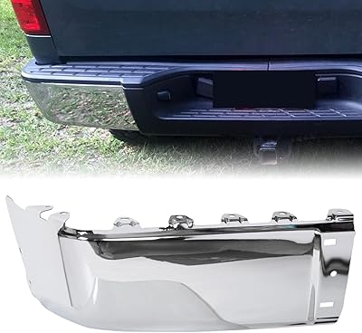Quavo covering end of rear bumper compatible with Chevrolet Silverado GMC Sierra 1500 2500 3500 2007-2014 Replacement for 15284307 GM1104149 without steel sensor hole on the chromed driver side.. Your shopping aspirations fulfilled at DIAYTAR NIGERIA with competitive prices and reliable delivery.