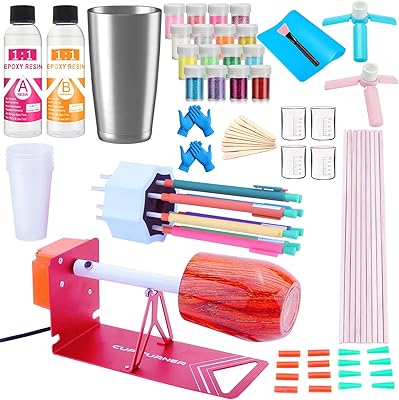 Cup spinner, rotisserie rotator, cups, spinning machine, for artisanal supplies of epoxy cup, with march/epoxy switch and silent engine, super cup turning kit (red pink).. DIAYTAR NIGERIA: Connecting Nigerians with affordable products delivered promptly nationwide.