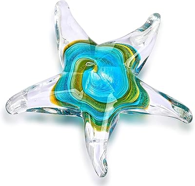 The White Shop Table Decoration in Puffed Glass Handmade, Star Figurine, Collection, Transparent and Green Decoration.. DIAYTAR NIGERIA makes luxury accessible with our affordable prices and dependable delivery service.