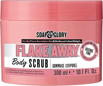 Exfoliant body Flake Away Soap & Glory for women, pink, 300 ml (1 pack).. Your one-click solution to affordable shopping, DIAYTAR NIGERIA delivers quality products nationwide.