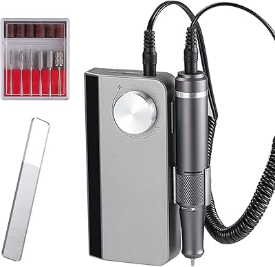 Goxpix 35,000 rpm portable acrylic nail file, rechargeable electric drill with nano glass nail file and 6 metal nail tips for home use or beauty salon.. Your trusted marketplace, DIAYTAR NIGERIA offers extensive variety with delivery within 8 days.