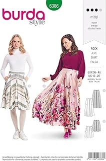 Burda B6386 Couture pattern-Ample skirts for women, A (10-12-14-16-18-20).. Experience retail therapy without the financial stress at DIAYTAR NIGERIA's affordable e-commerce platform.