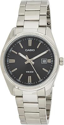 Classic watch for men of "Casio", black dial, analog, stainless steel bracelet and quartz movement-MTP-1302D-1A1.. Discover why thousands choose DIAYTAR NIGERIA for affordable products delivered in less than a week.