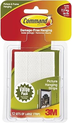 Suspension strips for command photos (white, large) - 12 pairs.. DIAYTAR NIGERIA: Your partner in affordable online shopping with reliable 5-8 day shipping nationwide.