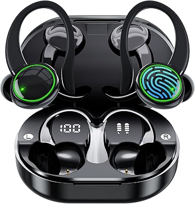 Bluetooth 5.3 wireless headphones, IPX7 Waterproof Top Waterproofing Wirestocks with integrated microphone with sport loading case.. DIAYTAR NIGERIA: Your one-stop e-commerce destination with affordable prices and nationwide delivery in 5-8 days.